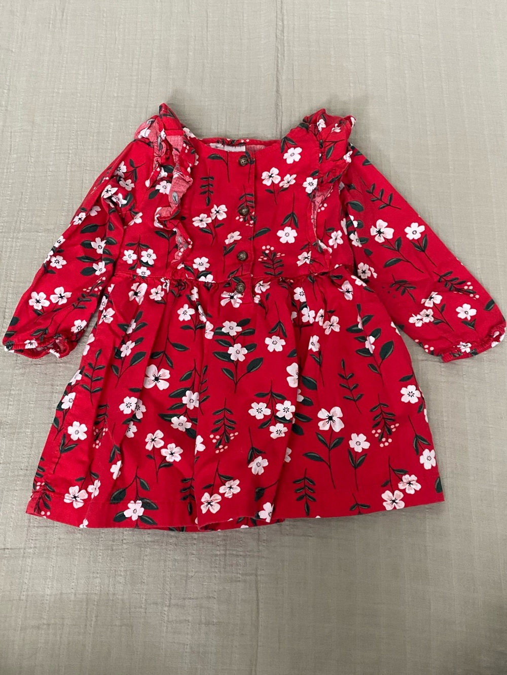 Carters red floral dress